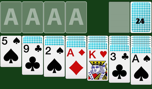 Solitaire for 1 and 3 cards