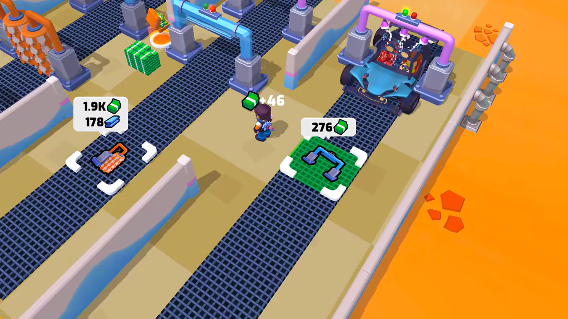 Gas station and car service simulator screenshot