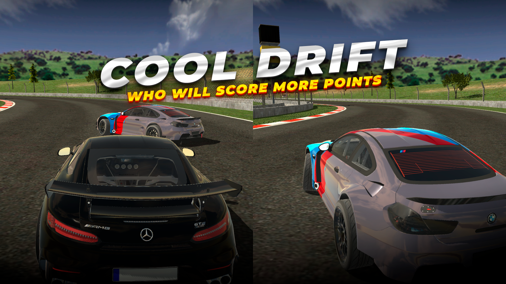 Two-Player Racing: BMW vs Mercedes Drift screenshot