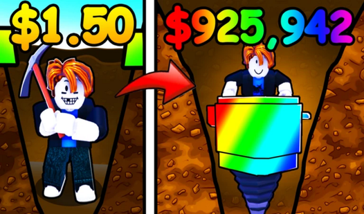 Dig to earth core  loading=