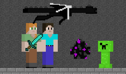 Steve and Alex Dragon Egg  loading=