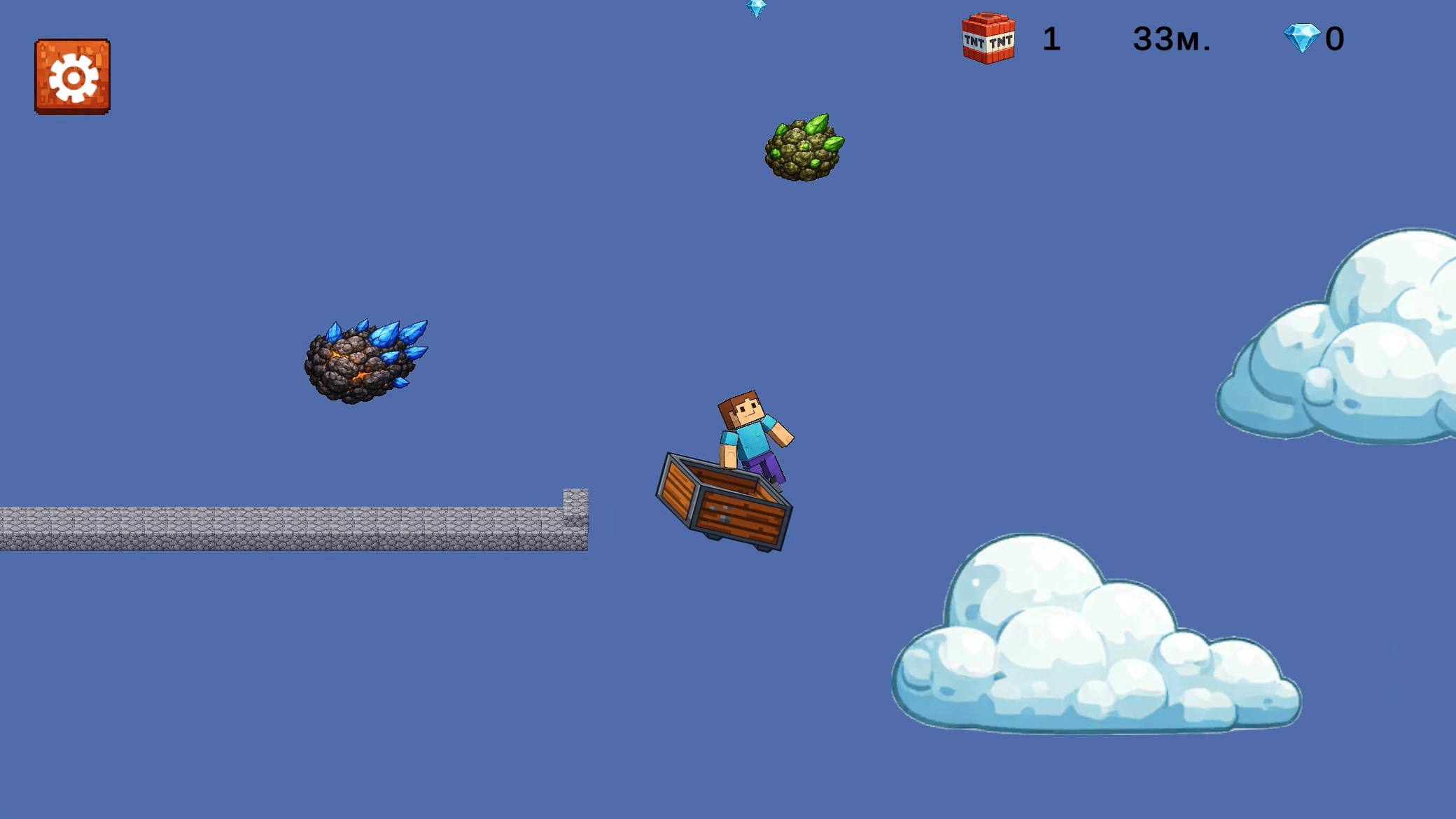 Падение Нубика: крутой склон — screenshot 1
