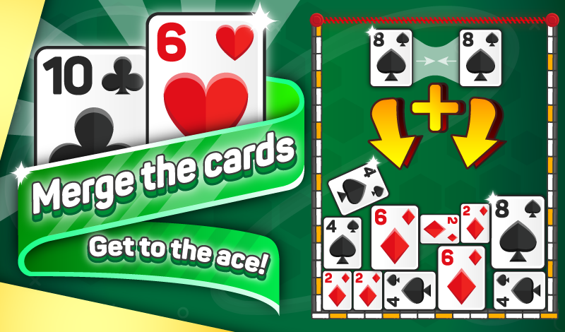 Merge the cards. Get to the ace! game cover