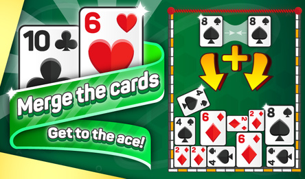 Merge the cards. Get to the ace!