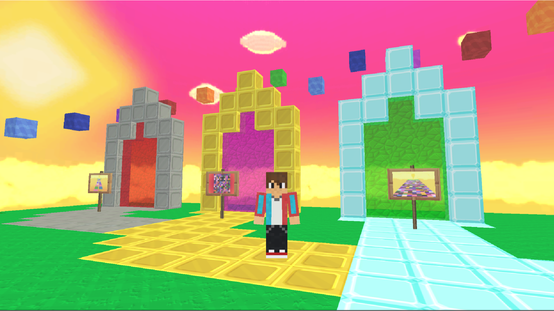 Mine Obby 3D: Minigame World! — screenshot 1
