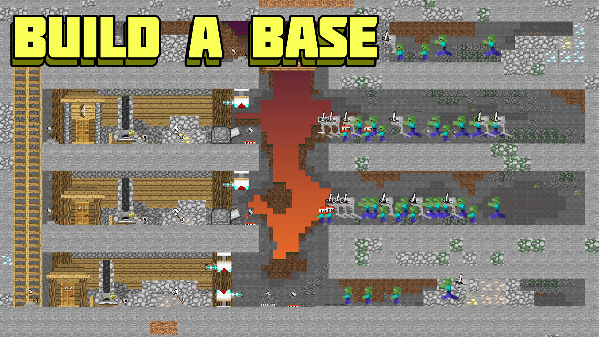 Noobs are building a base against zombies screenshot