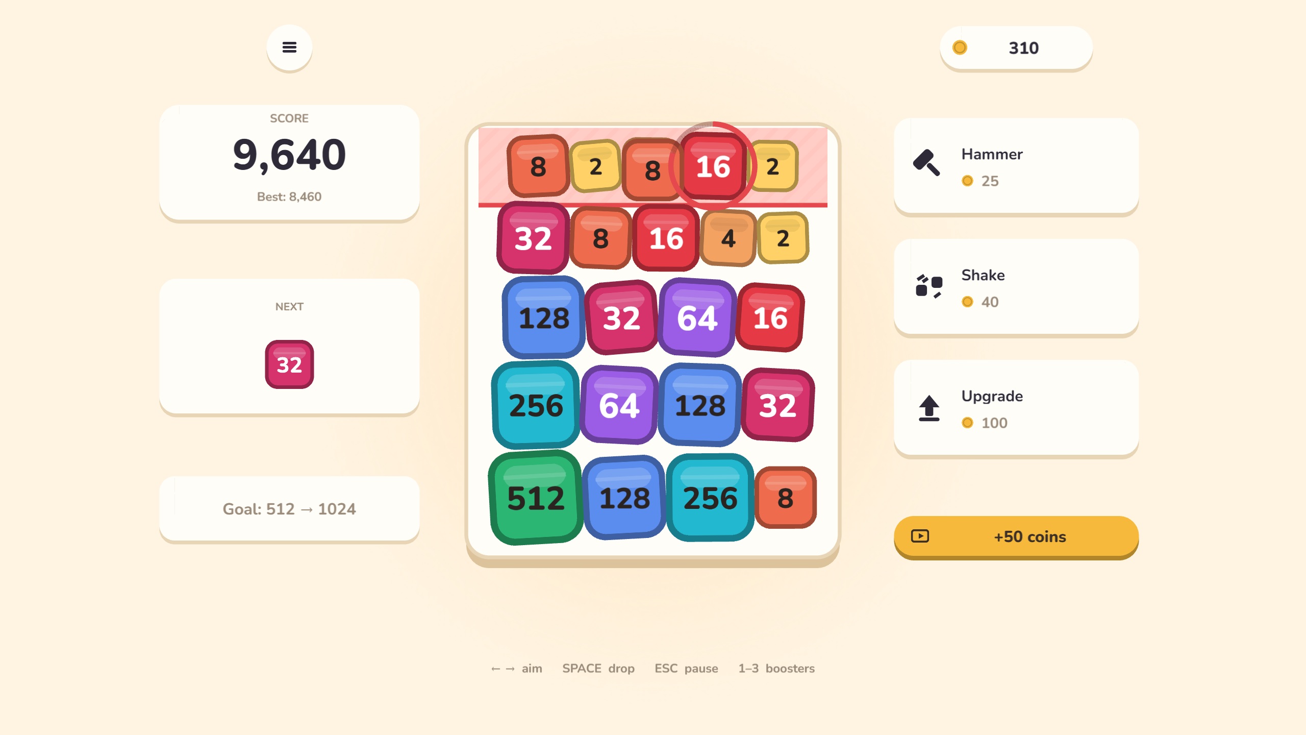 Numfall: Merge Blocks 2048 — screenshot 2