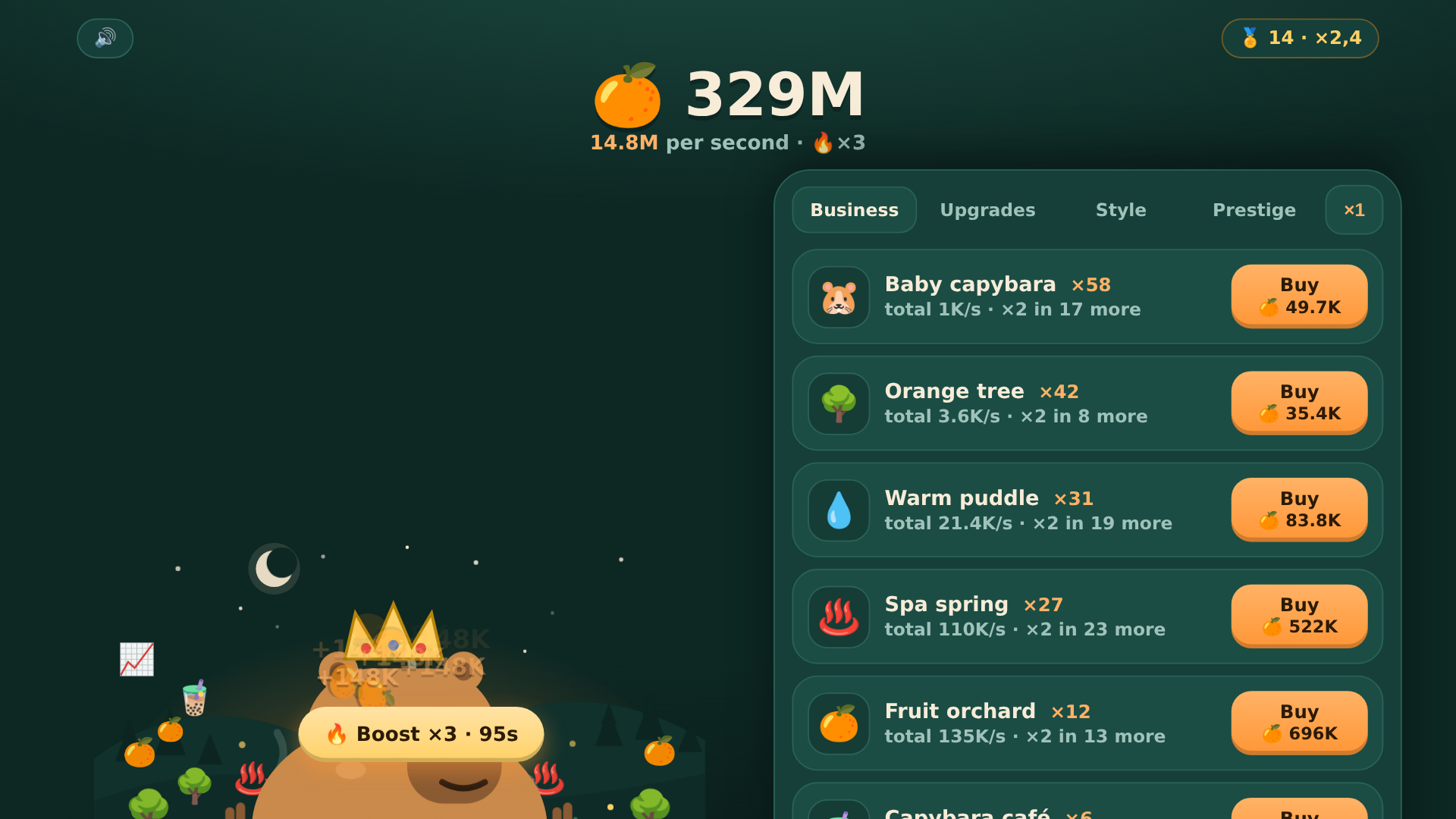 Capybara Tycoon — screenshot 1