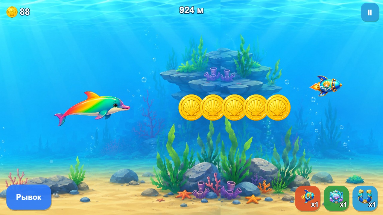 Подводные приключения Дельфинчика — screenshot 10