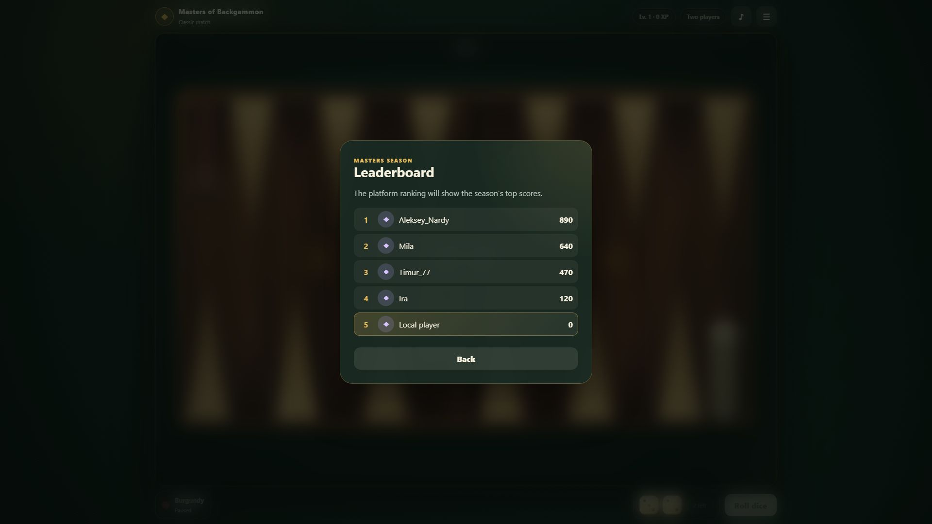 Masters of Backgammon — screenshot 3