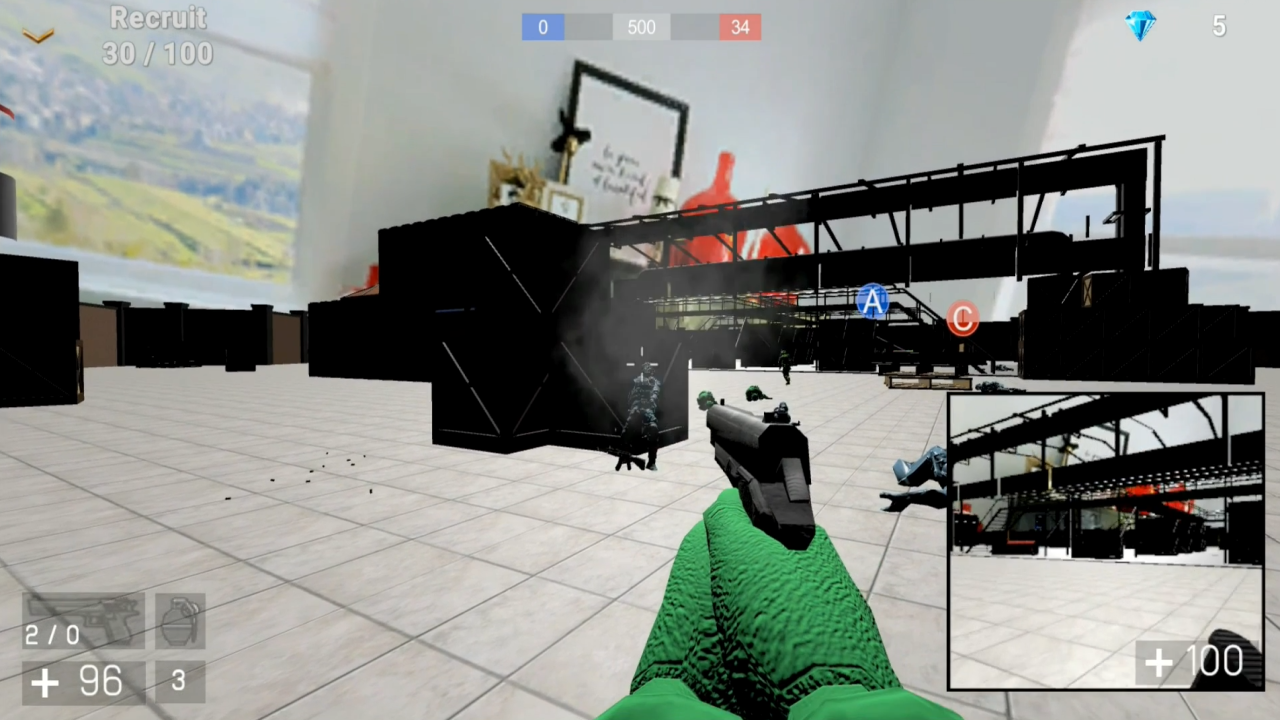 Soldiers - Capturing points for two players screenshot