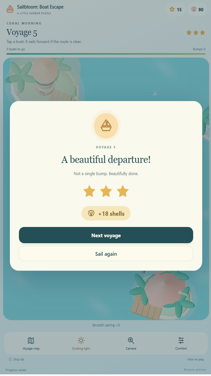 Sailbloom: Boat Escape screenshot 6