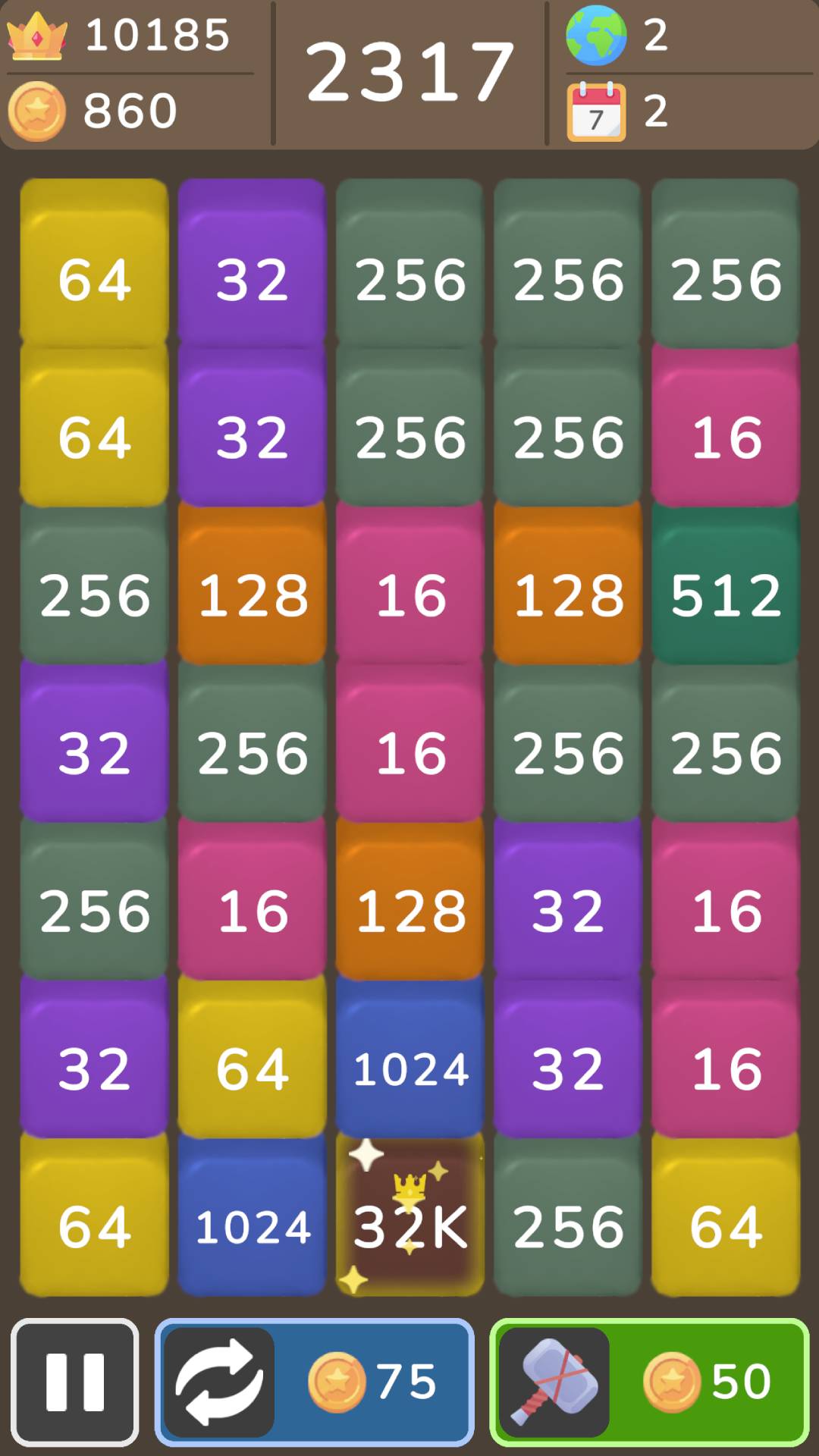 Merge and Blast + 2048 screenshot 7
