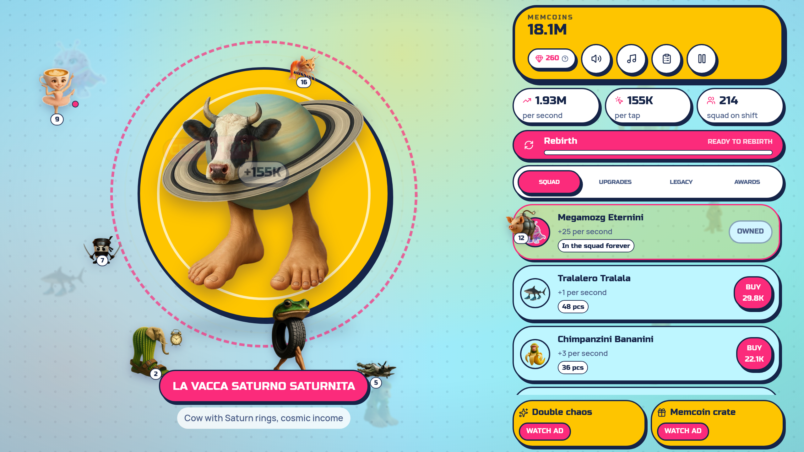 Brainrot Clicker: Absurd Squad — screenshot 2