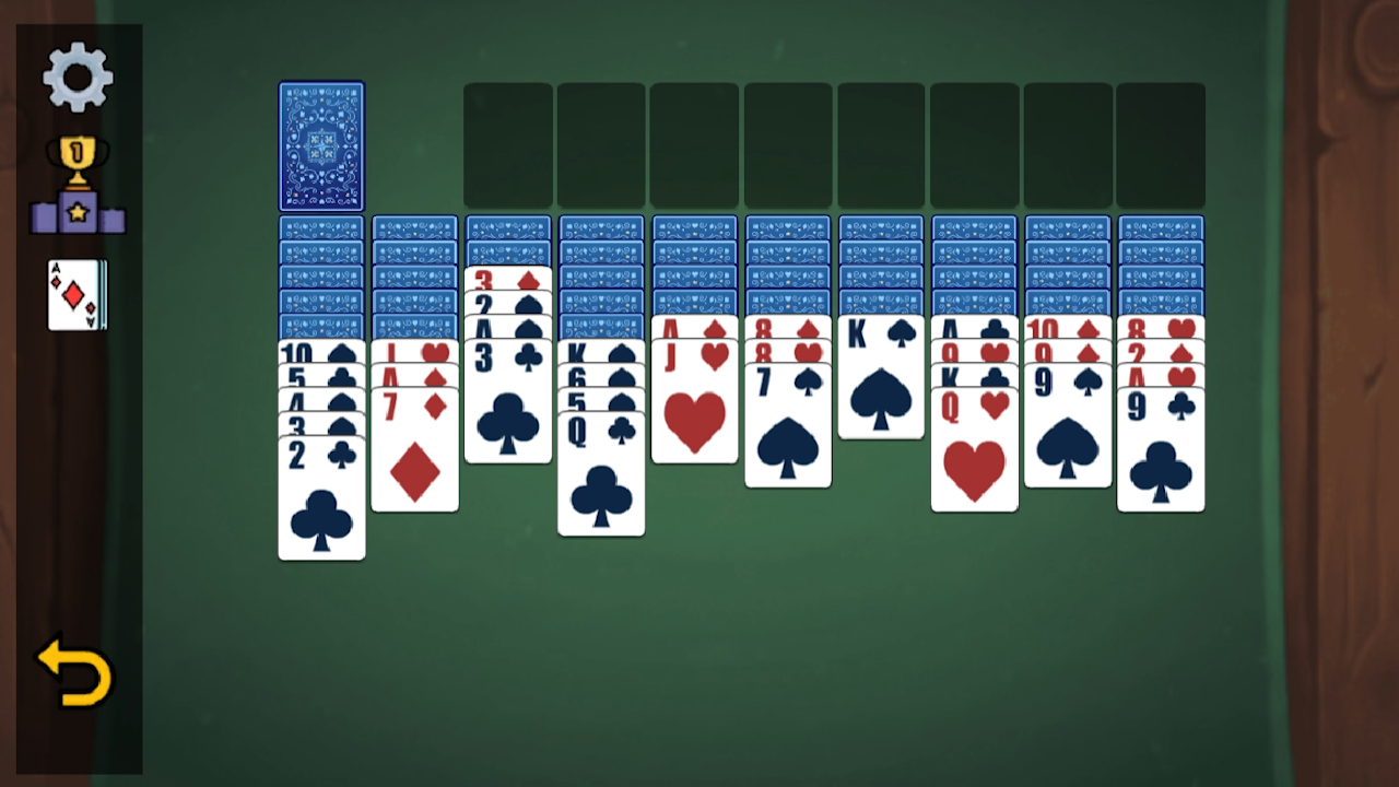 Spider Solitaire: Leader Battle (1, 2, 4 suits) — screenshot 1