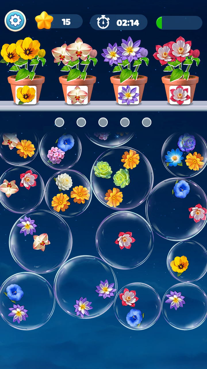 Flower Bubble: Merge & Match screenshot 5