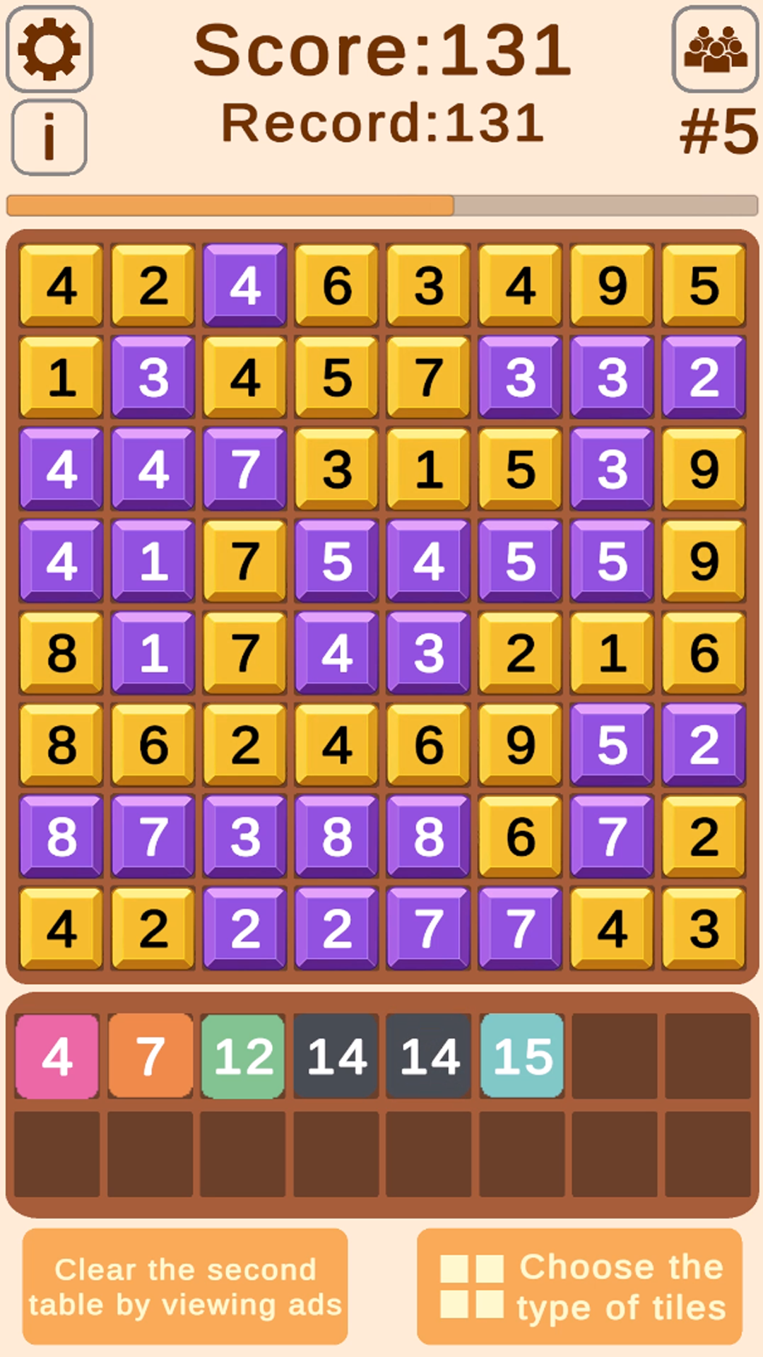 Numbers: matching combinations in a row screenshot 7