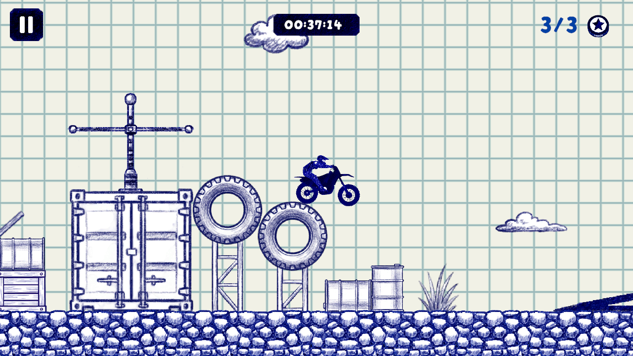 Stunt Bike 2D Paper Race — screenshot 1
