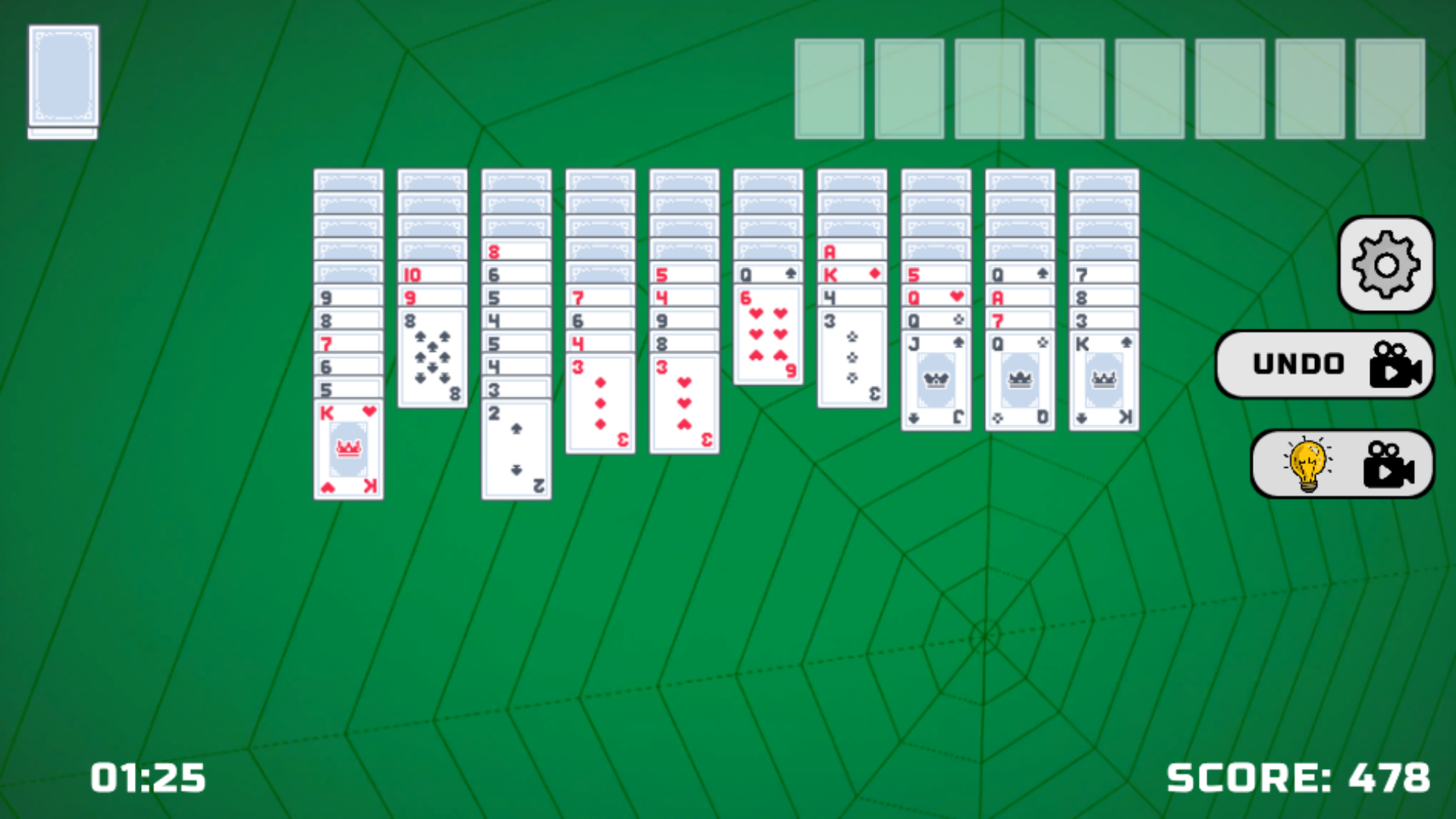 Spider Solitaire: 3 Modes — screenshot 4