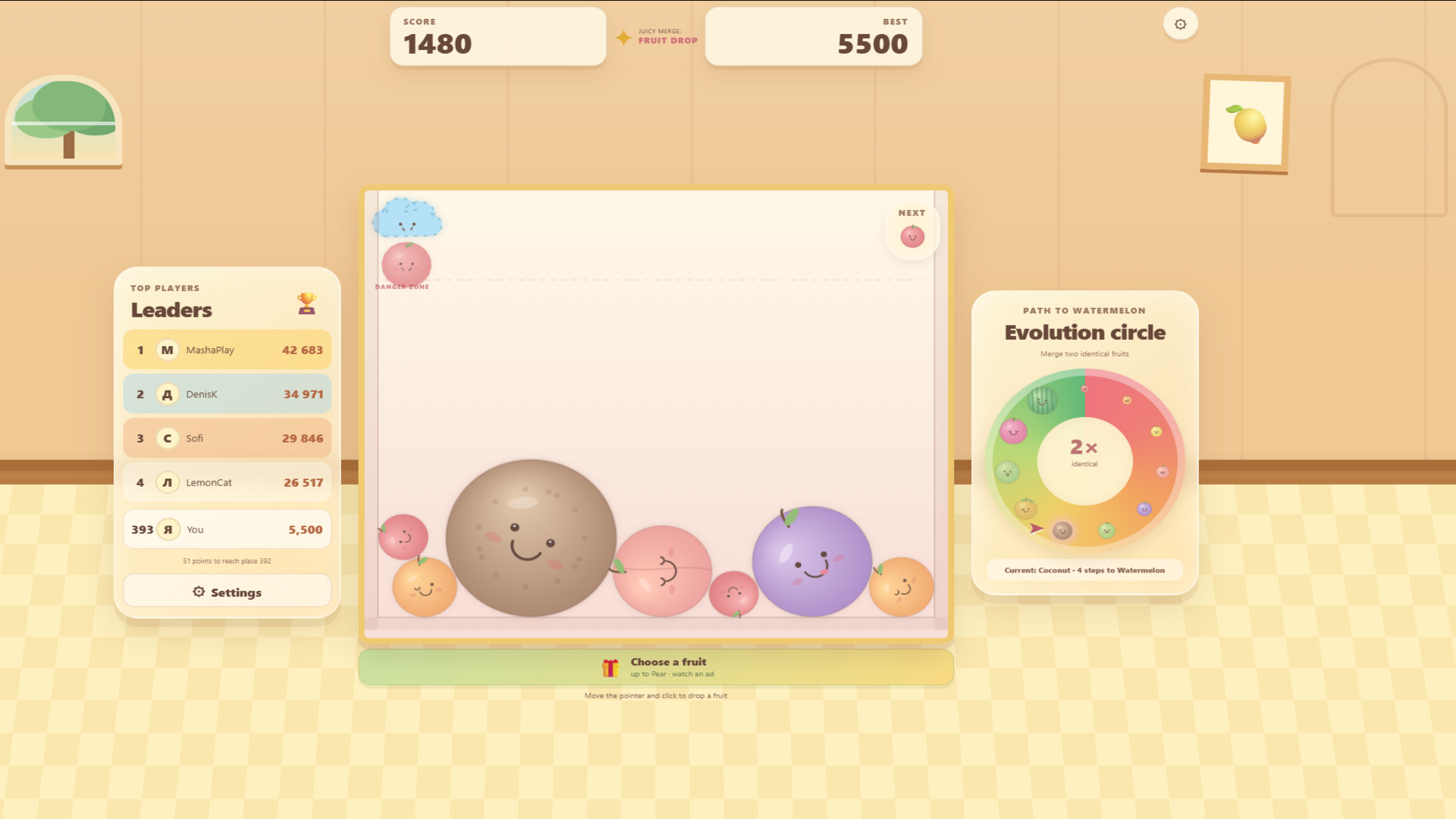 Juicy Merge: Fruit Drop — screenshot 1