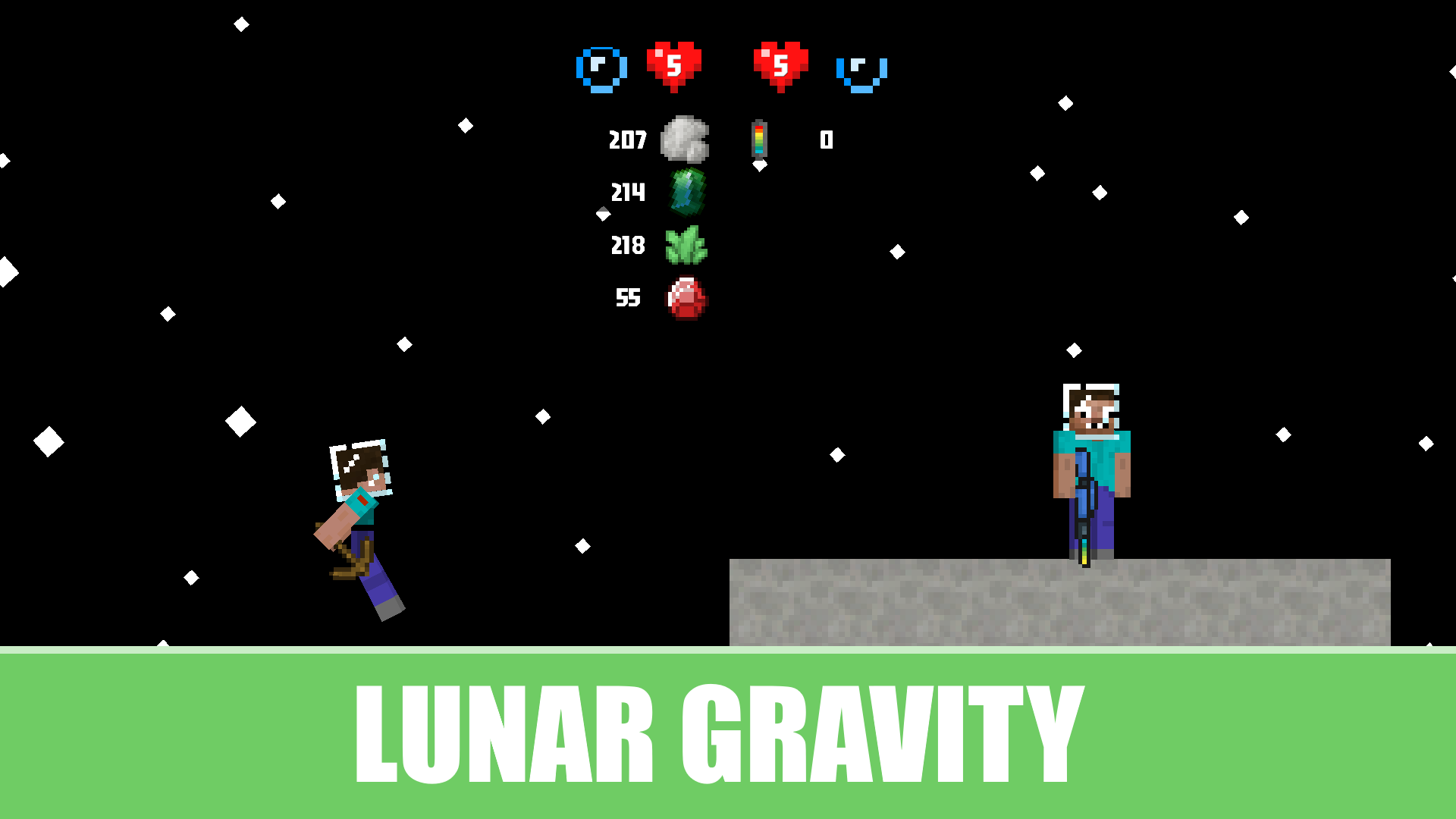 Noob and Pro Moon Survival screenshot