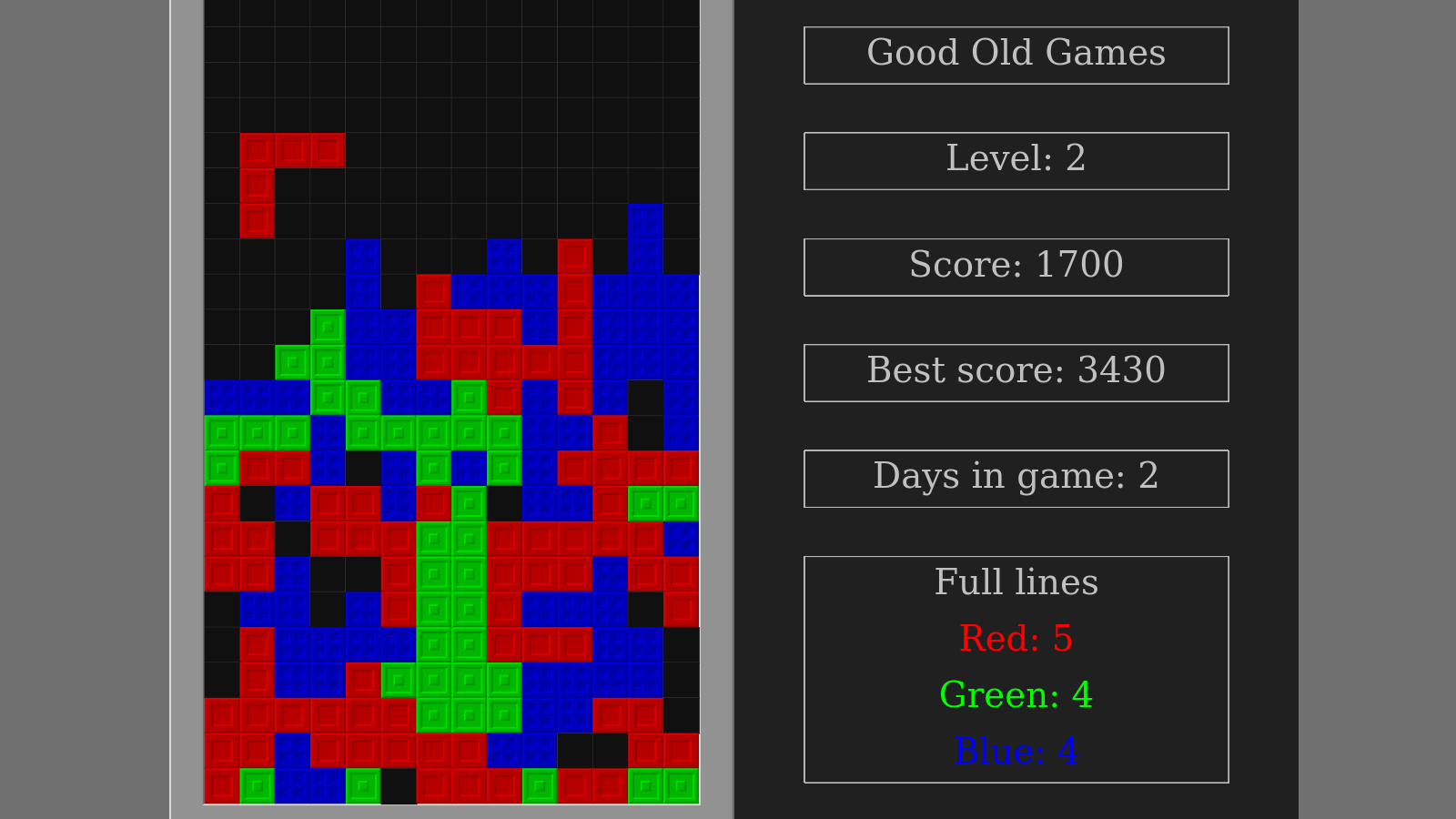 Falling pentaminoes — screenshot 2