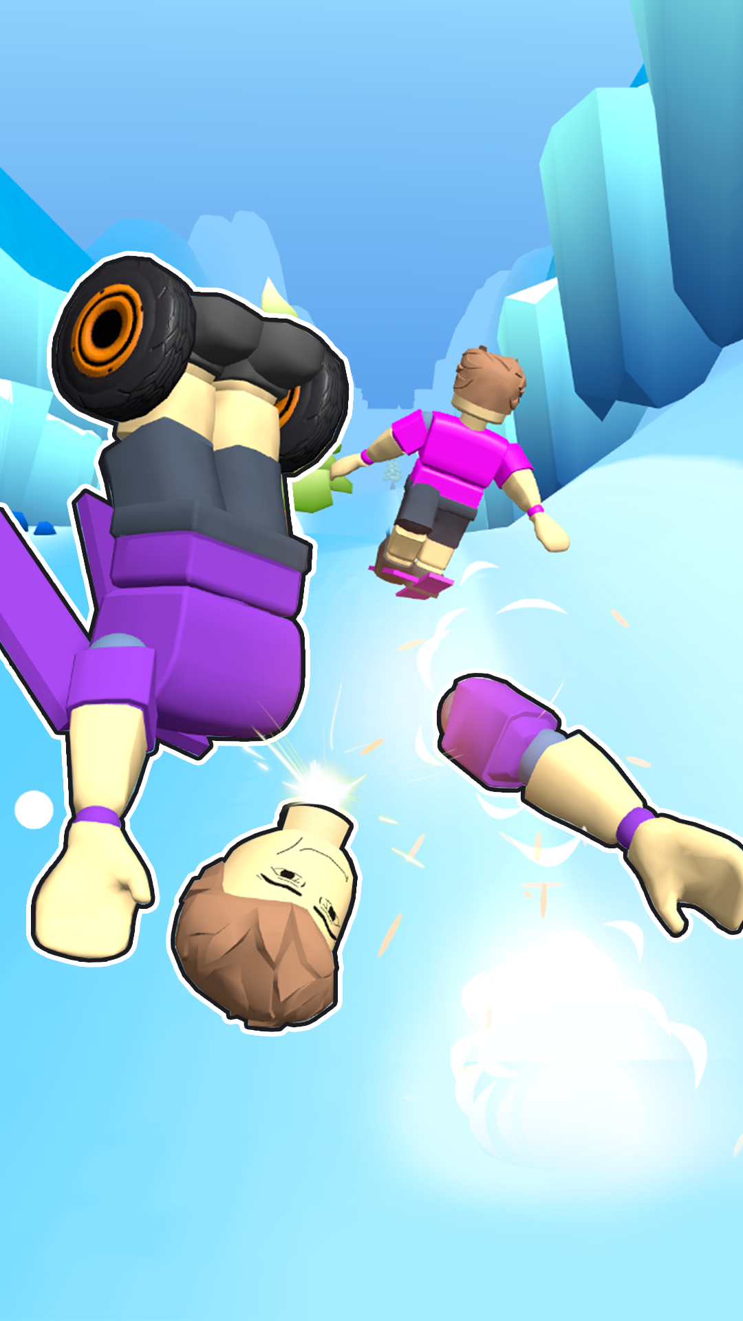 Robux Racing 3D! Crazy Ragdoll Downhill! screenshot 9