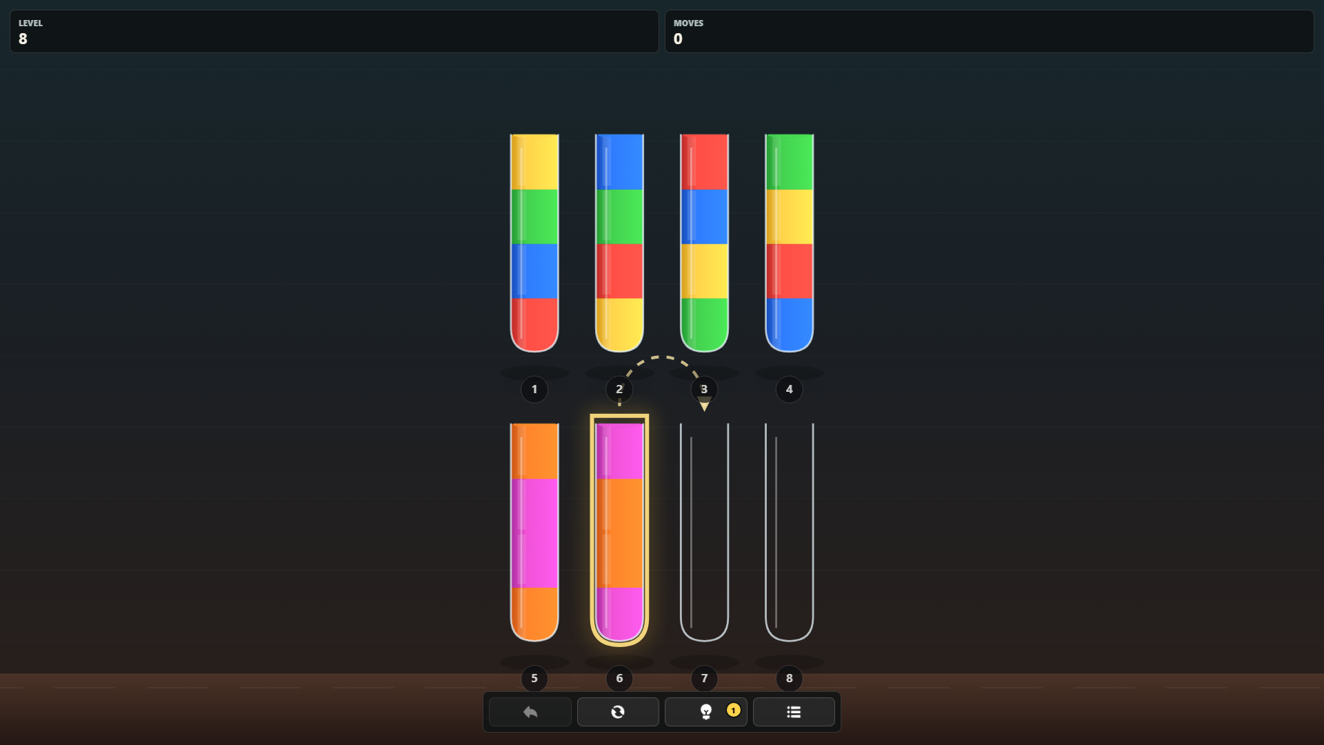 Tube Sort Lab — screenshot 1