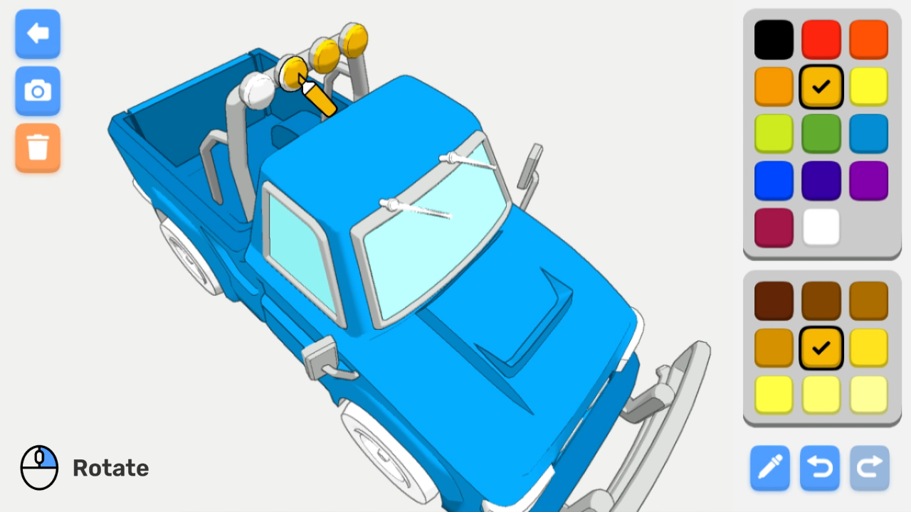 3D Coloring Book: Cars screenshot