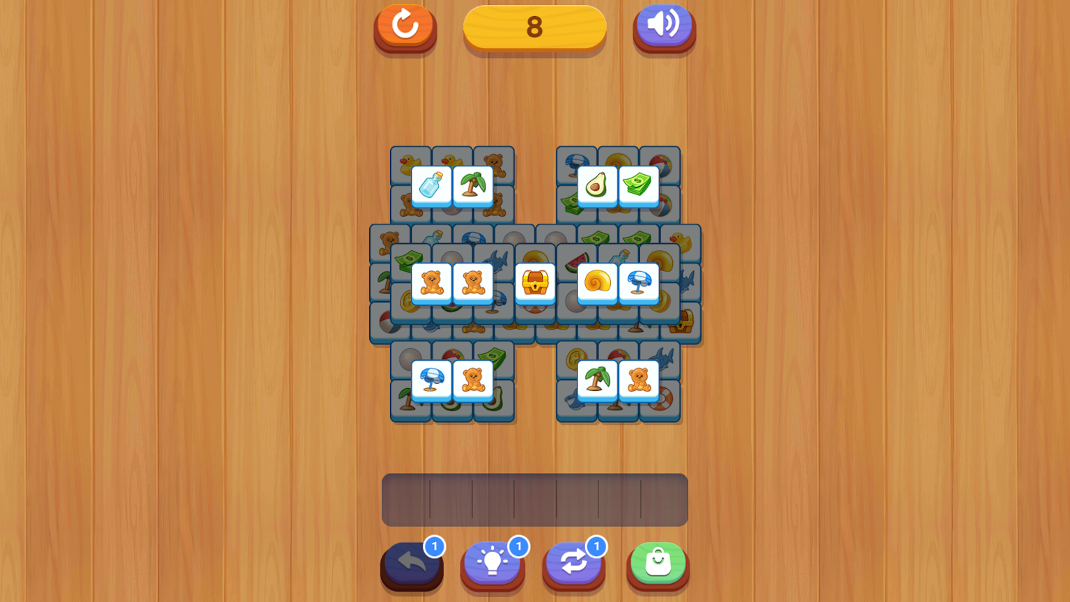 Mahjong: Collect three tiles in a row screenshot
