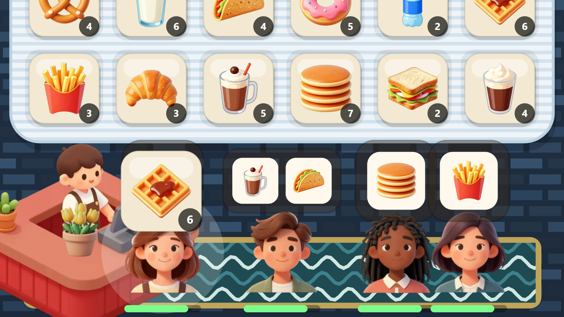 Merge Cafe: Customers are waiting! — screenshot 4
