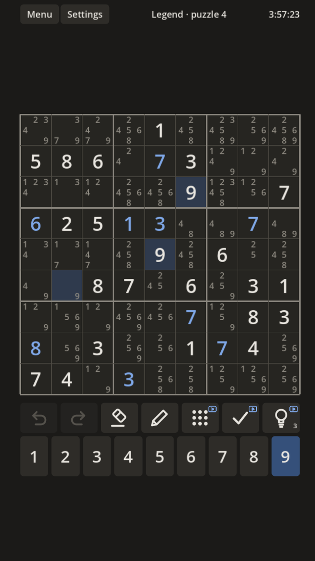 Hard Sudoku screenshot 3