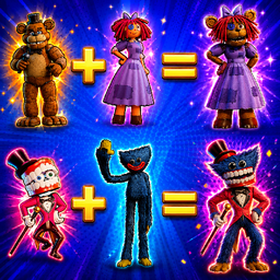 Create hybrids from FNAF, Amazing Digital Circus