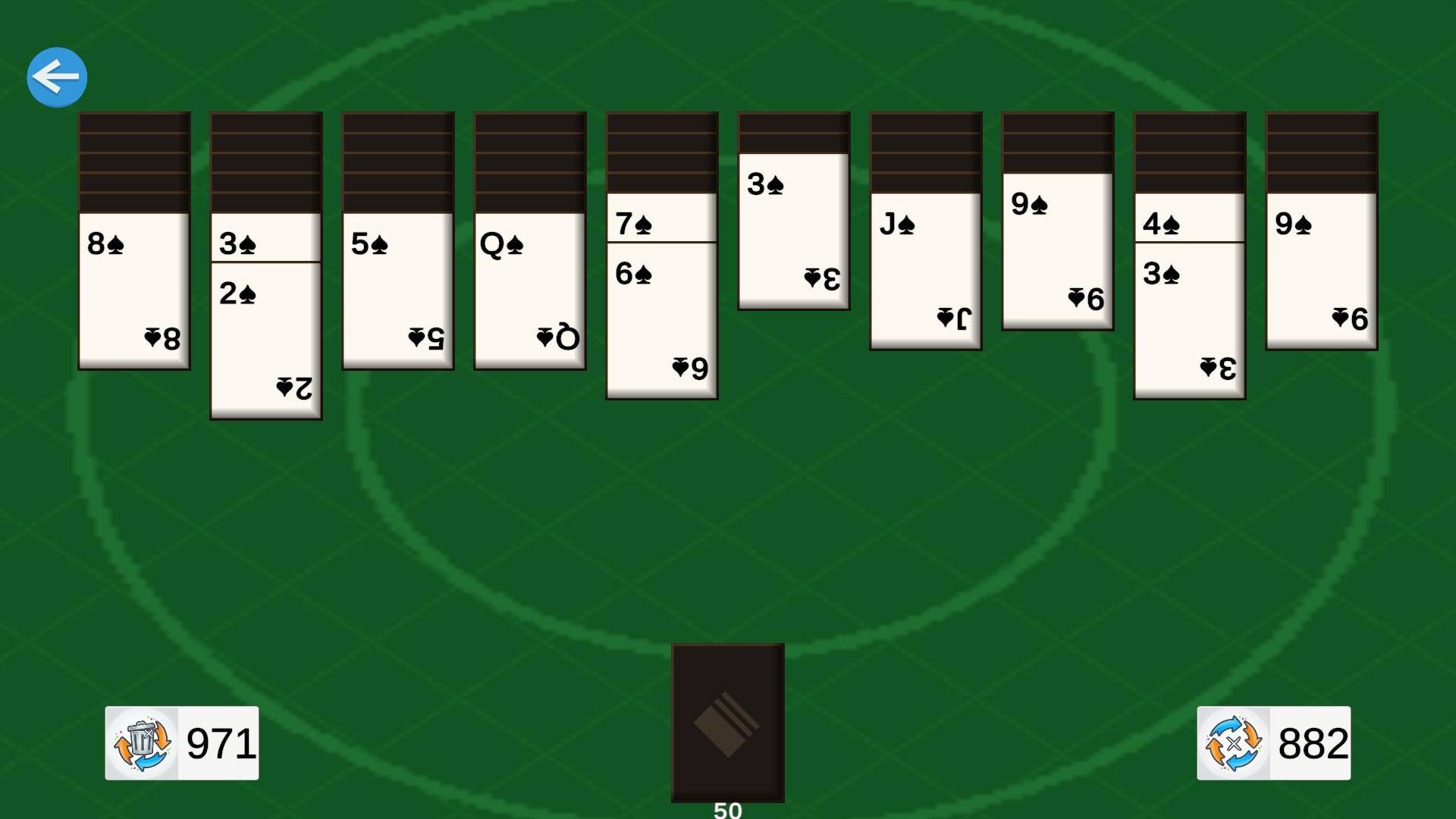 Классический Пасьянс "Паук" с одной мастью — screenshot 8
