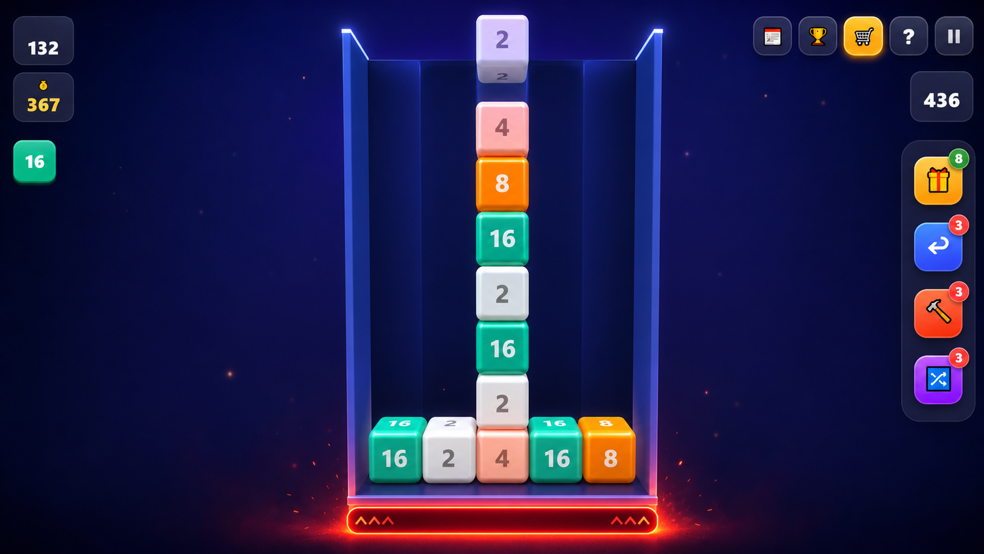 Кубический каскад: 2048 3D — screenshot 3