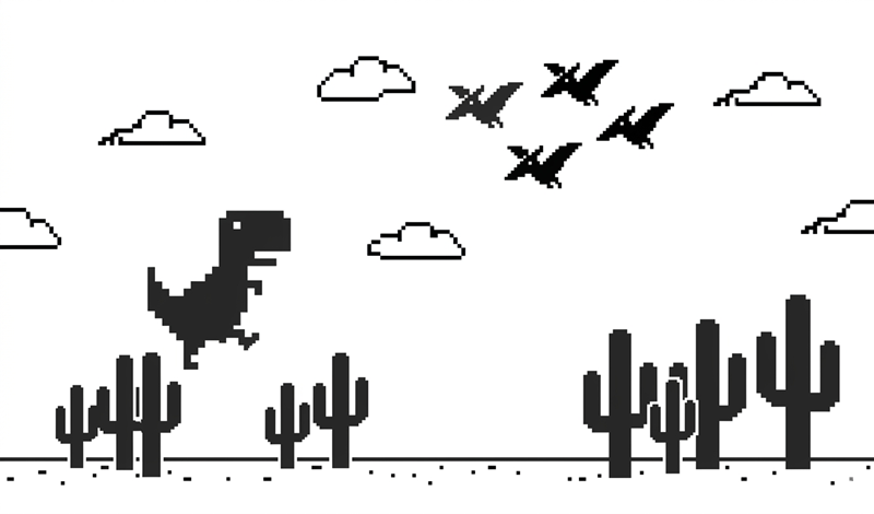 Jumping Dinosaur - the legendary browser game! game cover