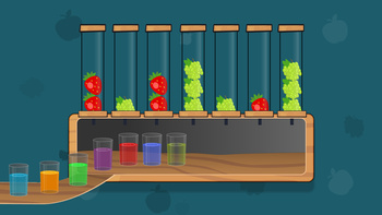 Sort Fruits: balloons