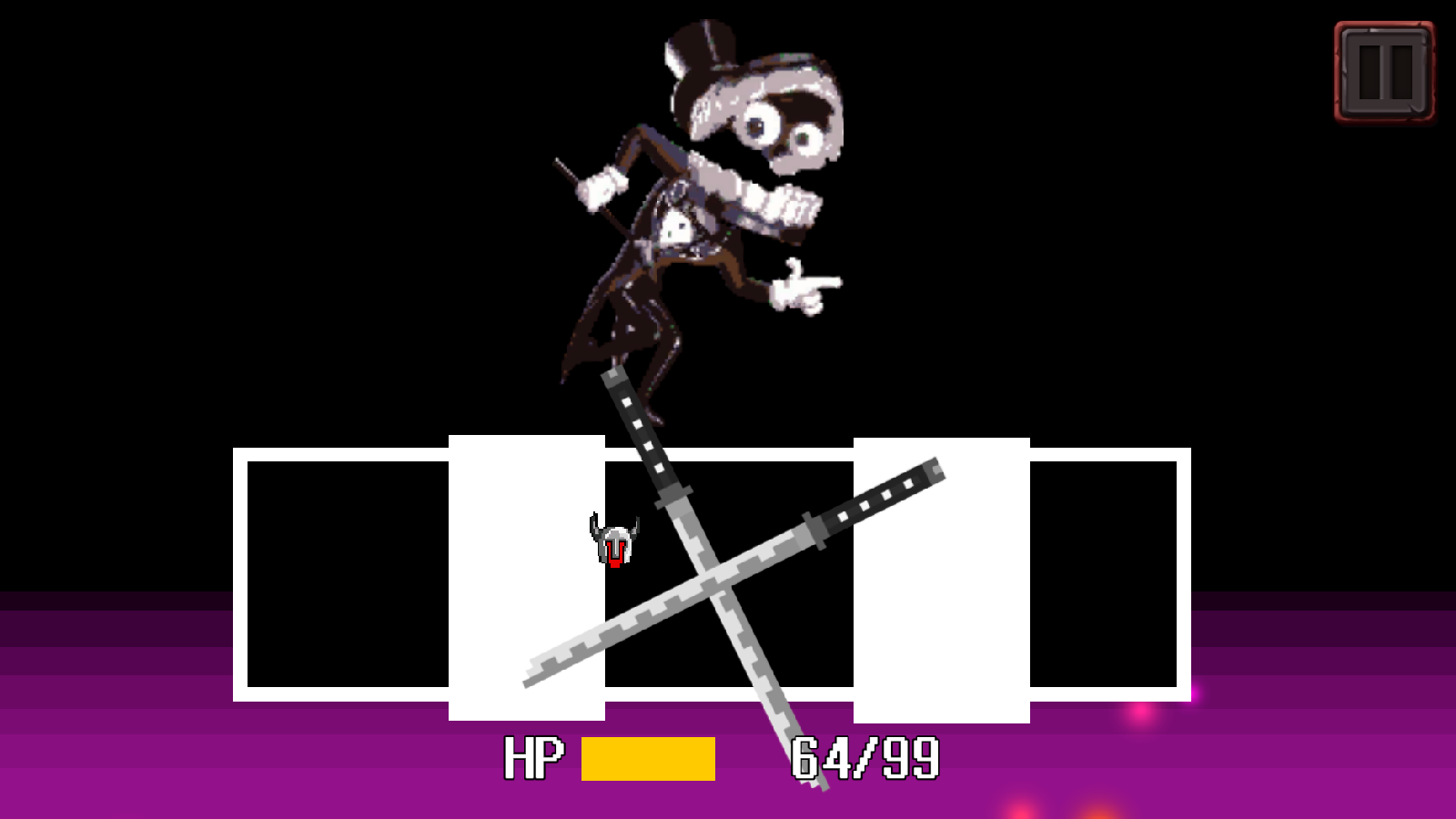Battle with Caine. Undertale screenshot