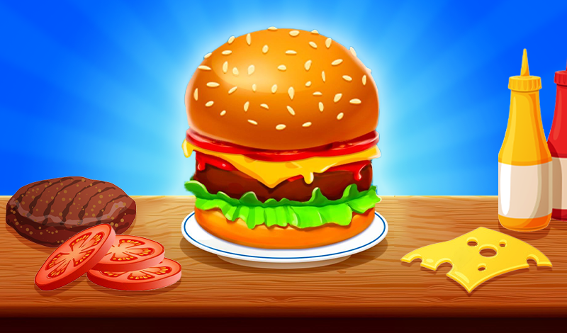 Burger Cafe - Cooking Games For Kids game cover