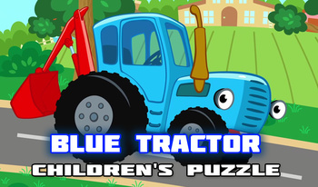 Blue Tractor children's puzzle