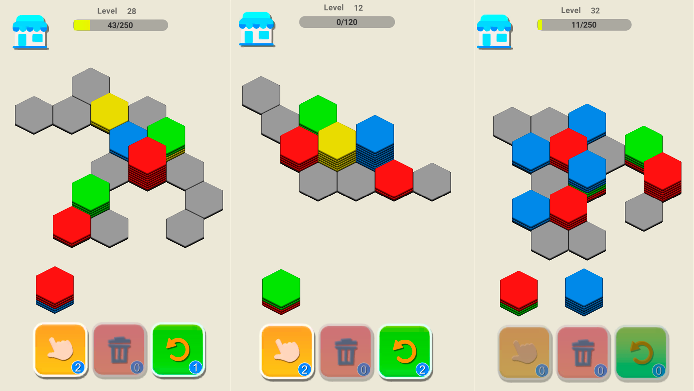 Sorting hexes — screenshot 2