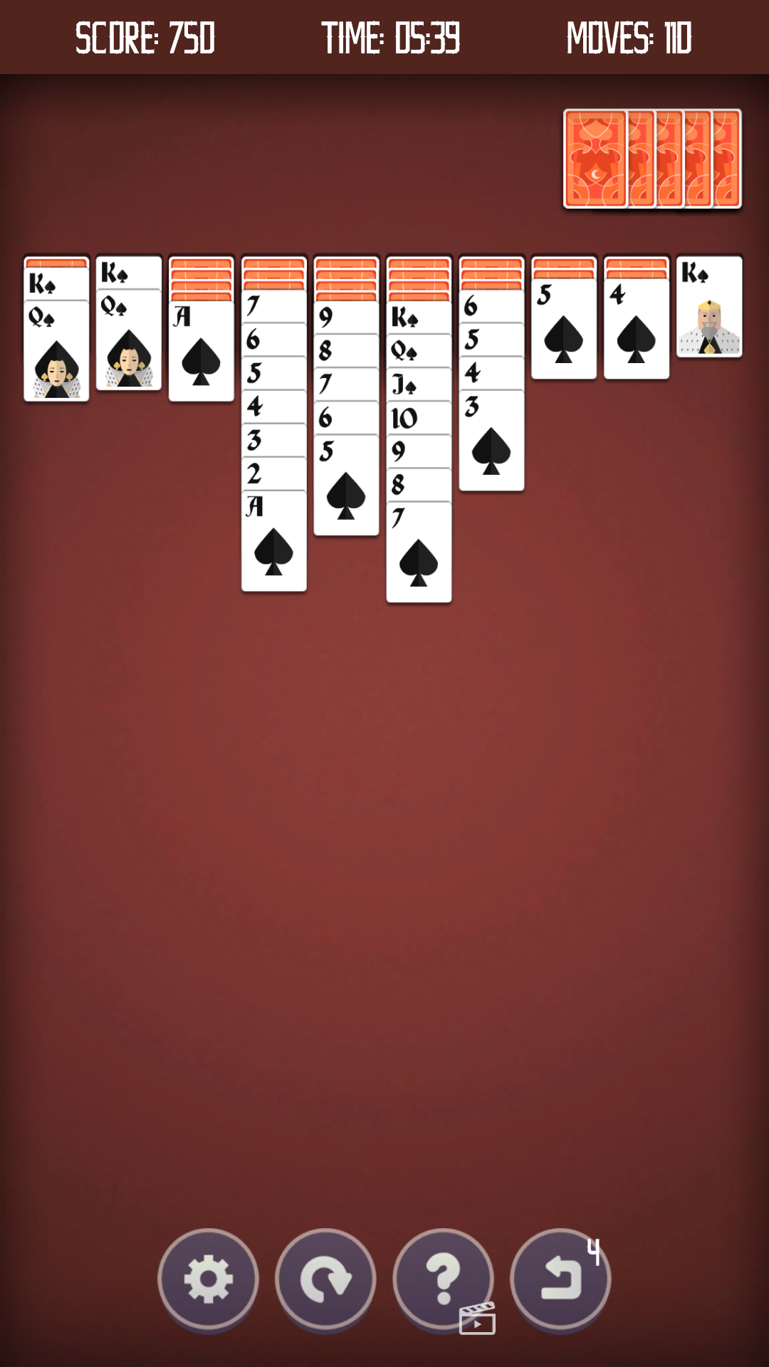 Spider Solitaire one suit screenshot 6
