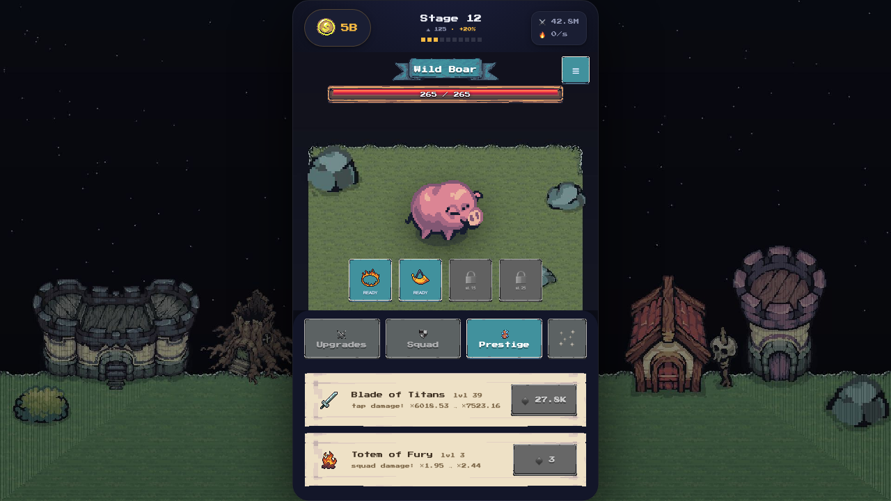 «Tap Legends» - fantasy clicker — screenshot 1