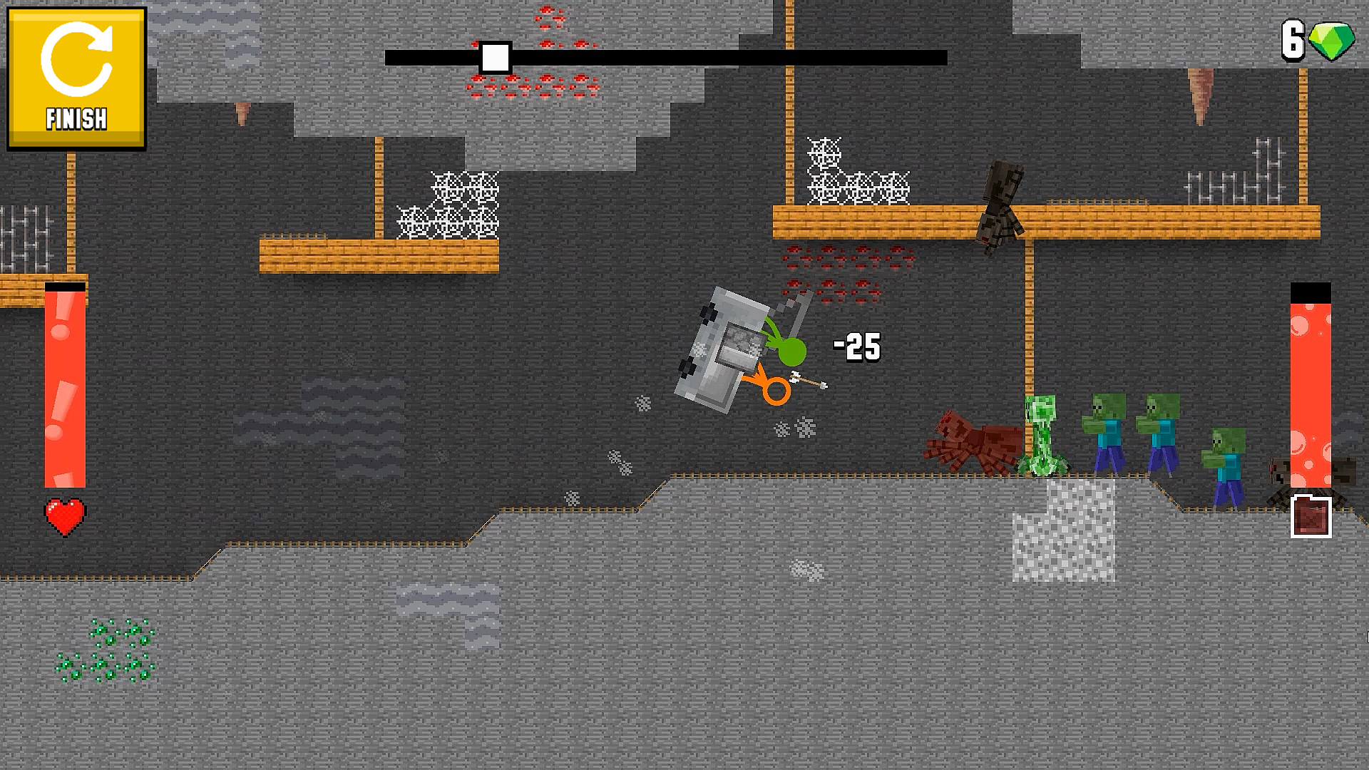 Stickman carts: roller coaster stick screenshot