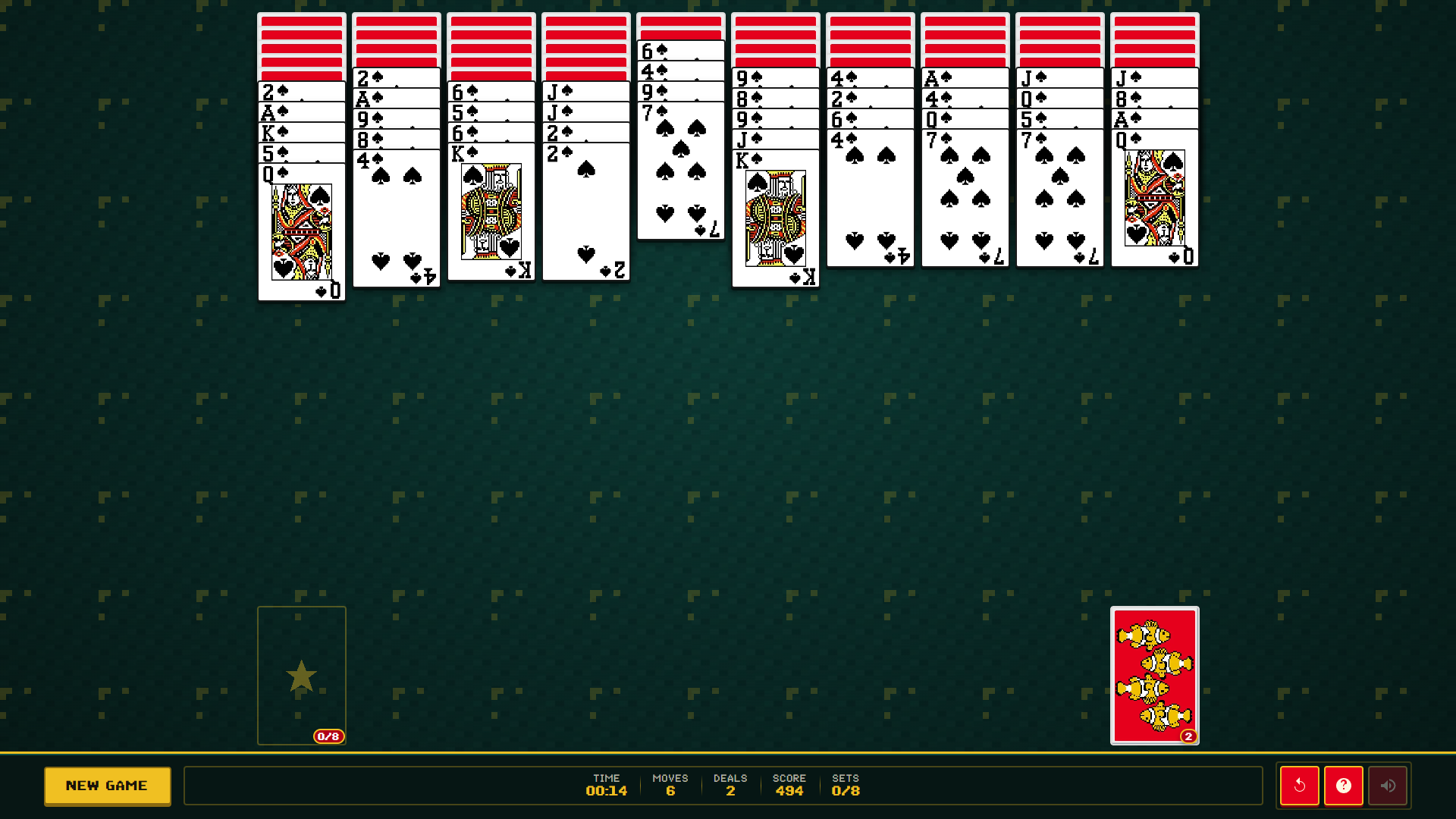 8 bit klondike screenshot 1