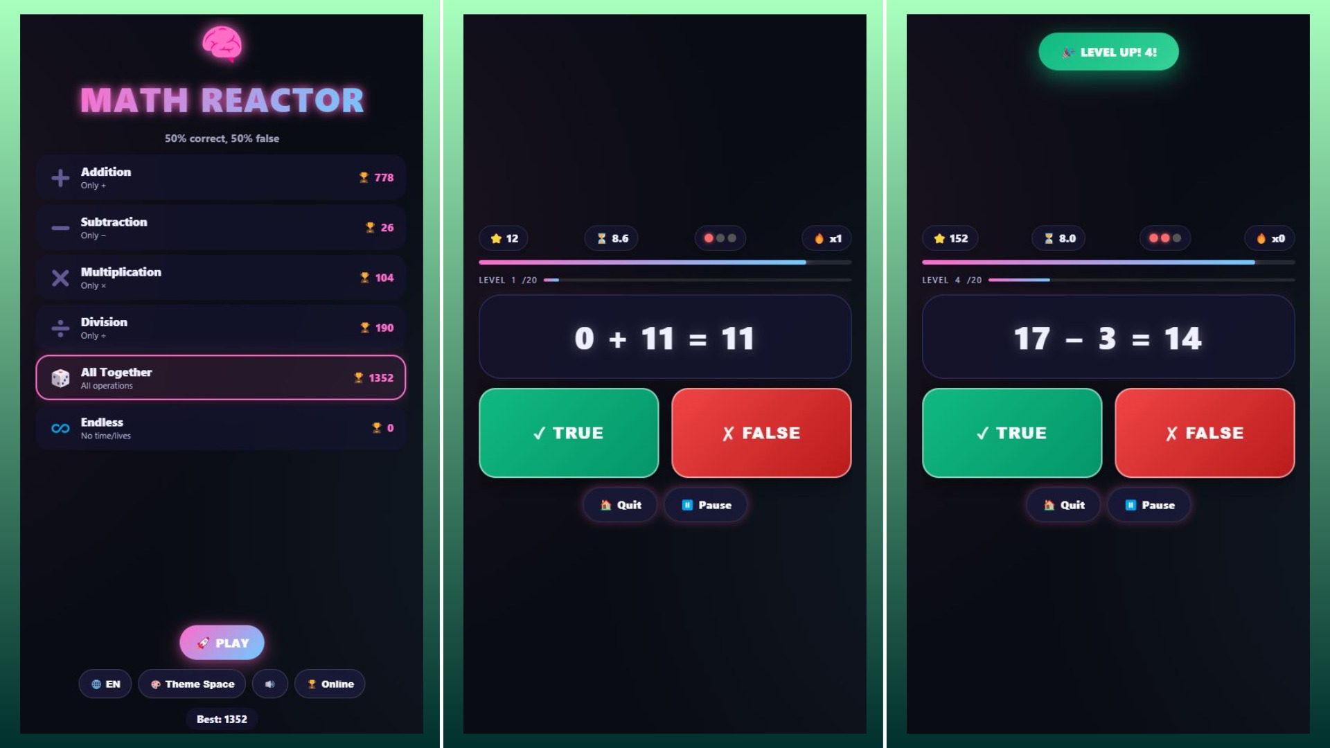 Math Reactor — screenshot 4
