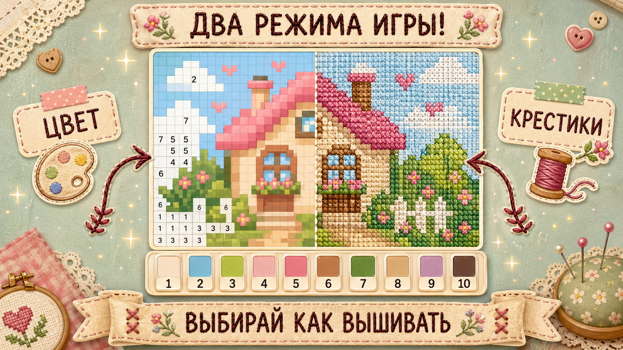 Крестики - Вышиваем по номерам — скриншот 5