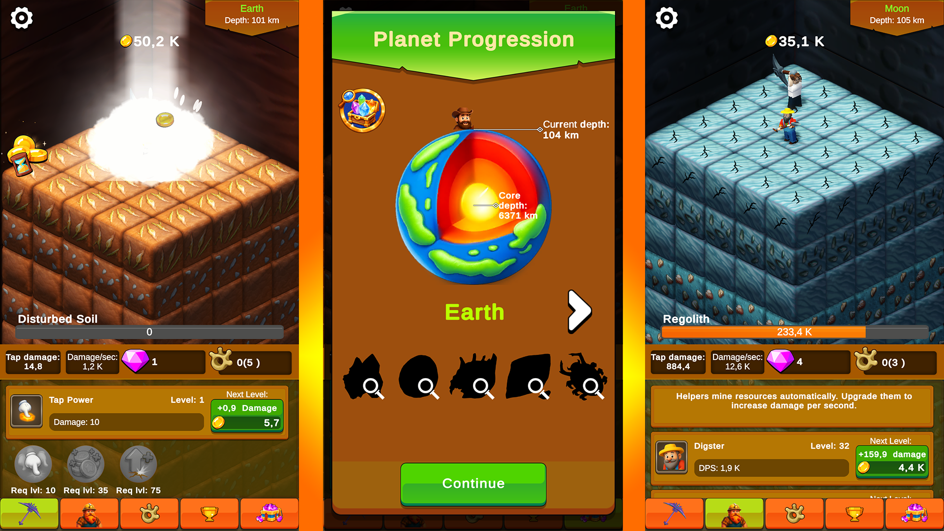Planet Digger: Clicker screenshot