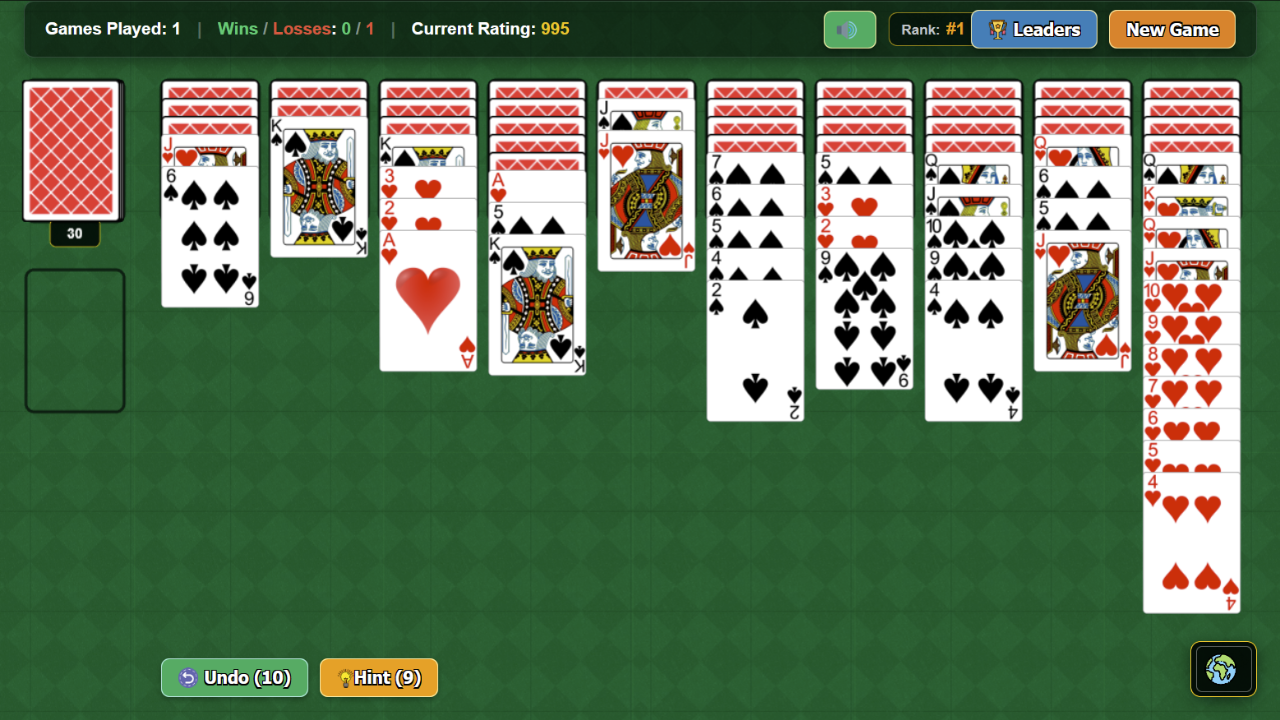 Spider Solitaire: Royal Rating — screenshot 6