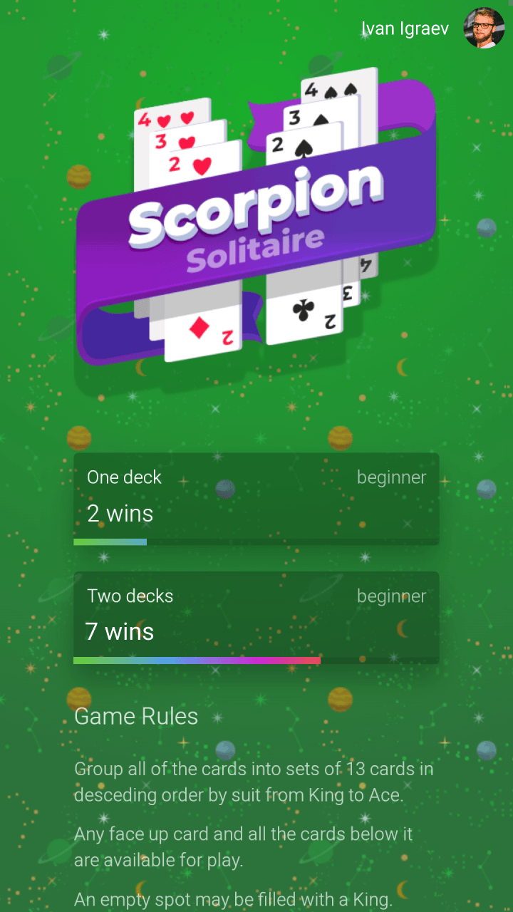 Scorpion Solitaire screenshot 7
